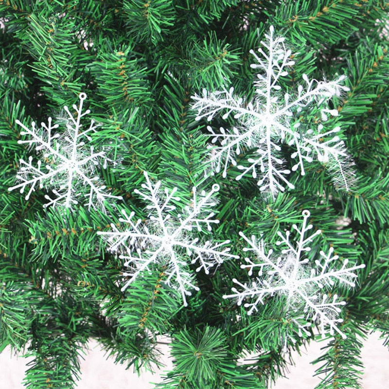White Plastic Snowflake Christmas Tree Ornaments from Mish Mash Market