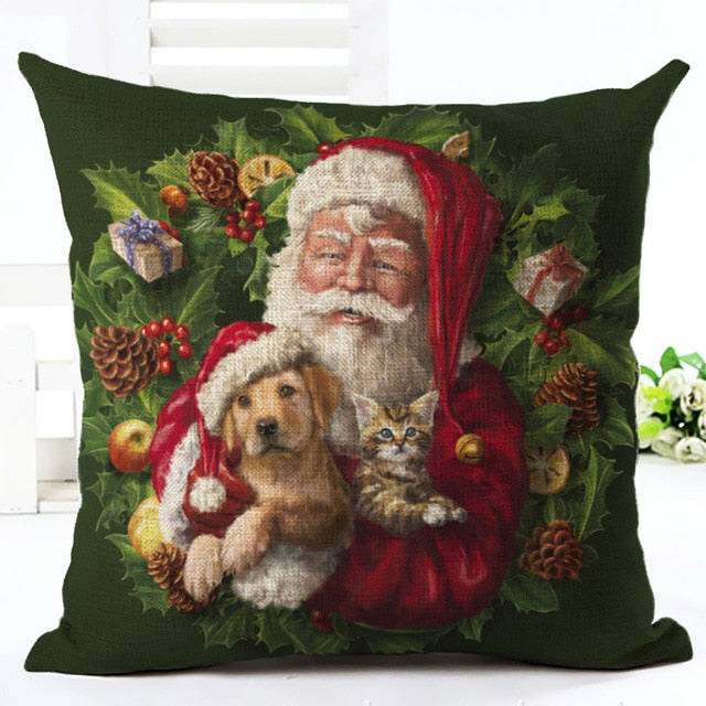 Christmas Linen Throw Pillow Cover from Mish Mash Market