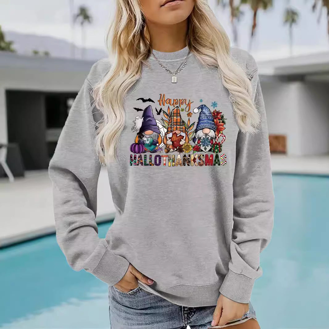 Happy Hallothanksmas Gnome Seasonal Graphic Sweatshirt from Mish Mash Market