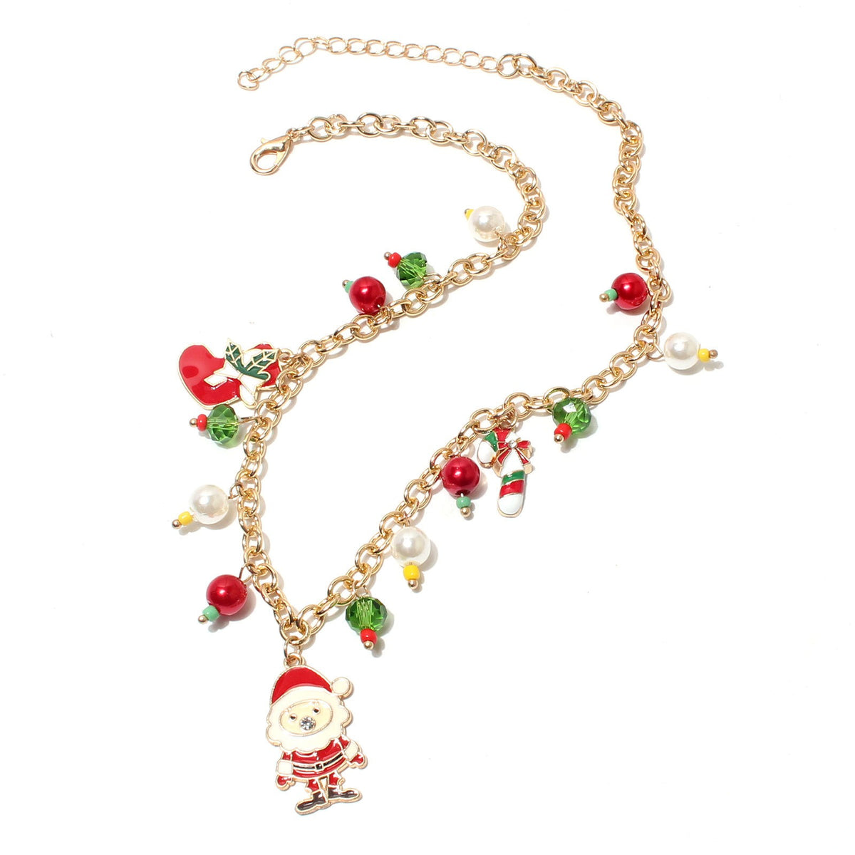 Holiday Pearl Charm Necklace