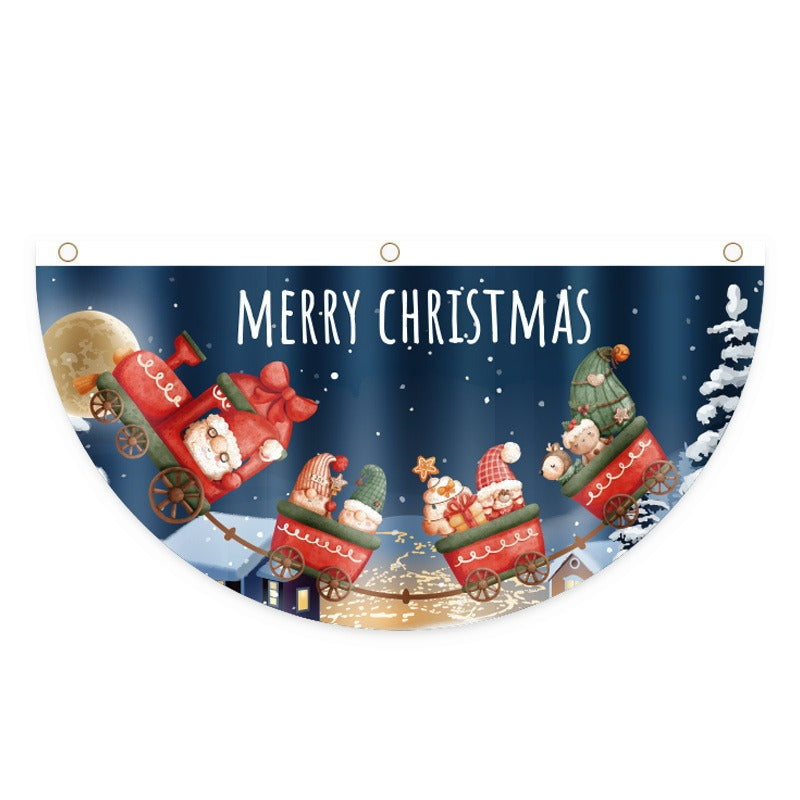Christmas Decorative Pleated Bunting Flag