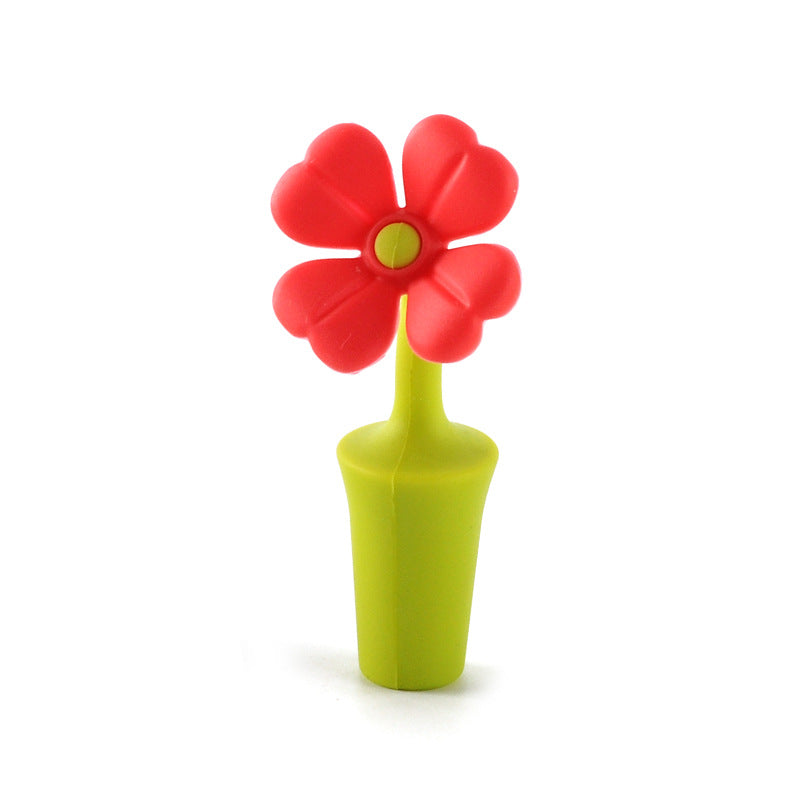 Floral Silicone Wine Stoppers — Reusable & Leak-Proof Bottle Seals from Mish Mash Market
