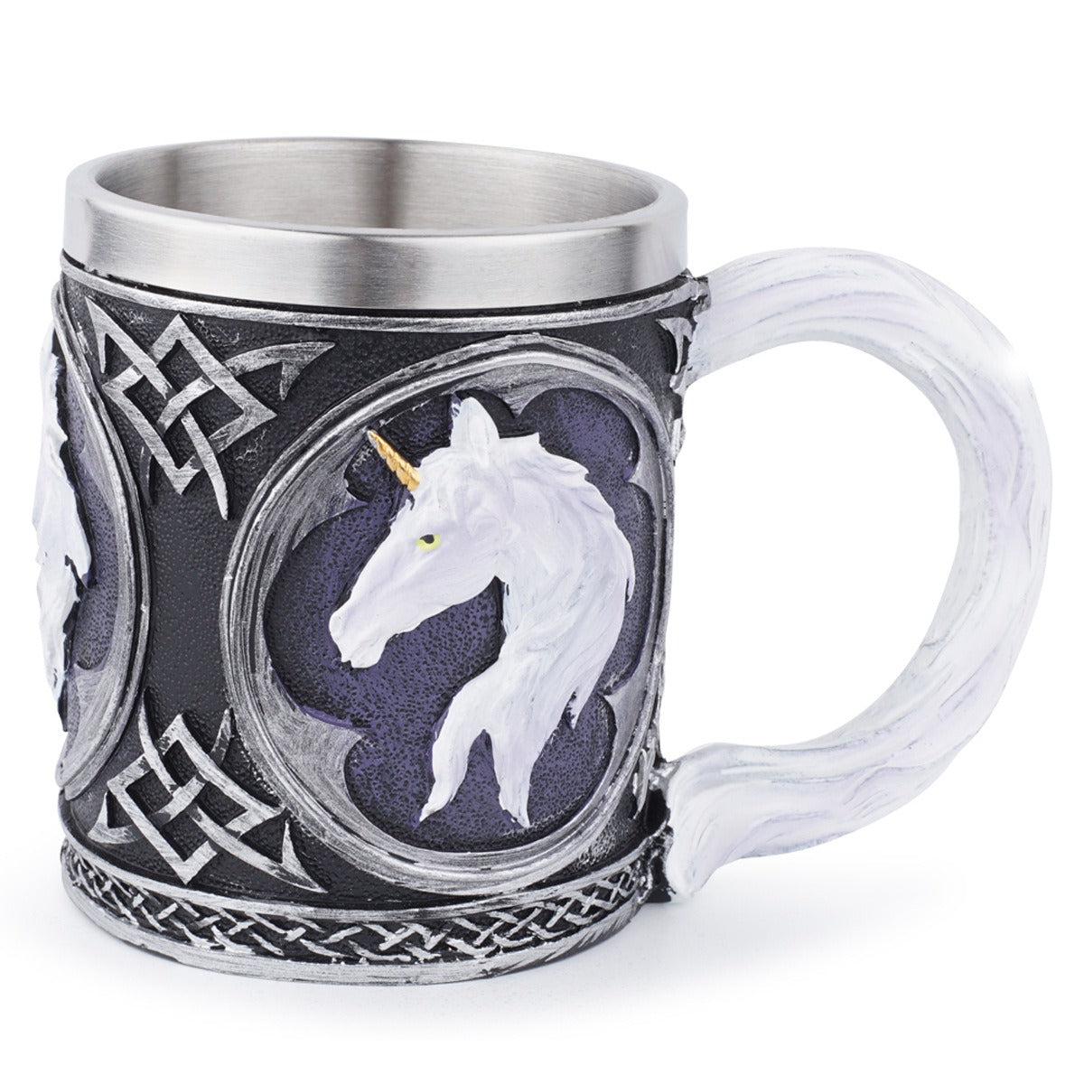 Viking Style Unicorn Resin & Stainless Steel Mug
