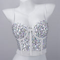 Rhinestone Embellished Bustier Top - Sparkly Carnival & Festival Bralette from Mish Mash Market