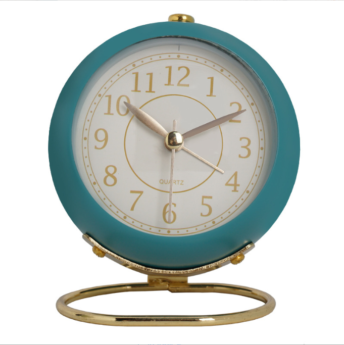 European-Inspired Non-Ticking Metal Alarm Clock from Mish Mash Market