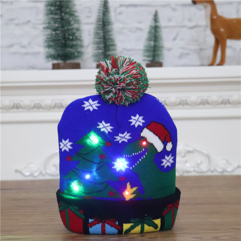 LED Light-Up Christmas Beanie