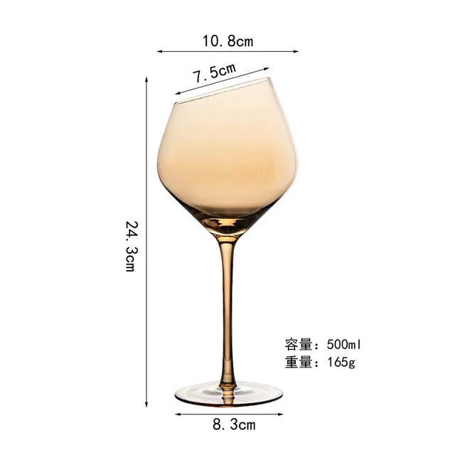 Nordic Luxury Amber Champagne Flutes – Gold Rimmed Lead-Free Crystal from Mish Mash Market