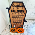 Wooden Halloween Countdown Calendar Tabletop Decoration from Mish Mash Market