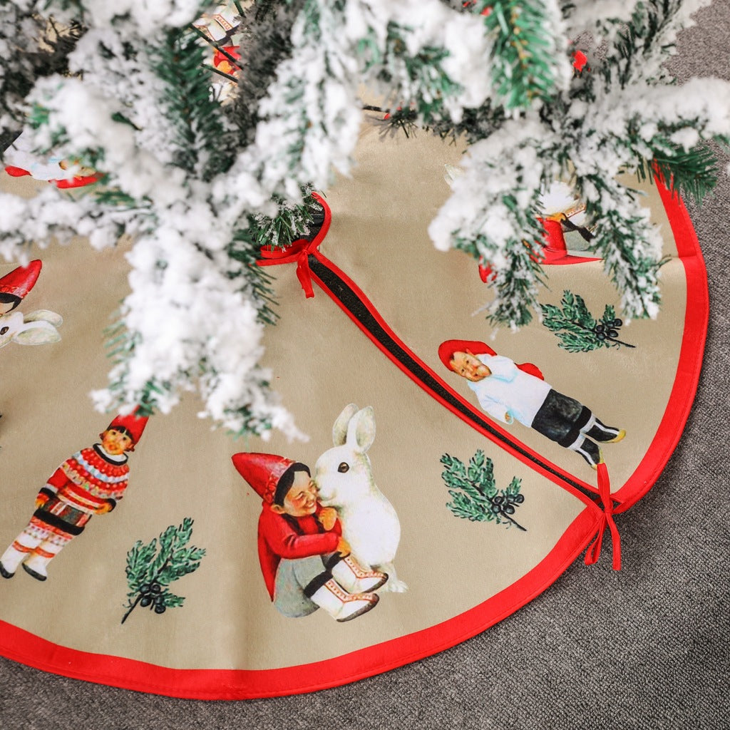 Cozy Velvet Vintage Christmas Tree Skirt