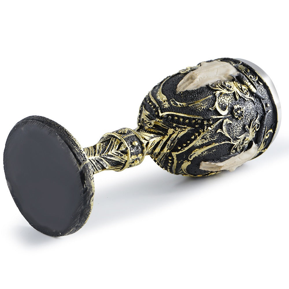 Fossil Skull Resin Wine Goblet from Mish Mash Market