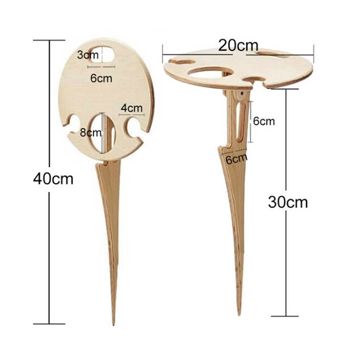 Portable Wooden Outdoor Wine Table from Mish Mash Market