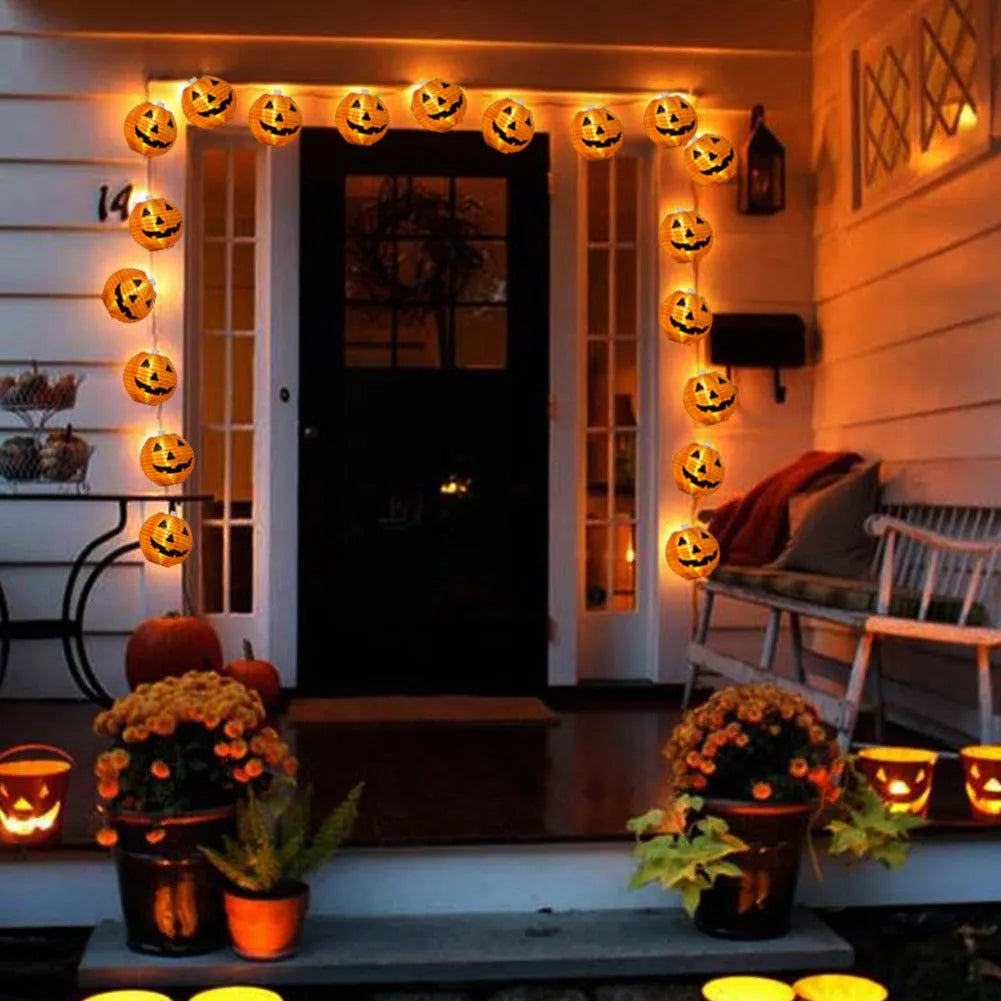 10-LED Pumpkin String Lights, 4-Foot Warm White Halloween Decor from Mish Mash Market