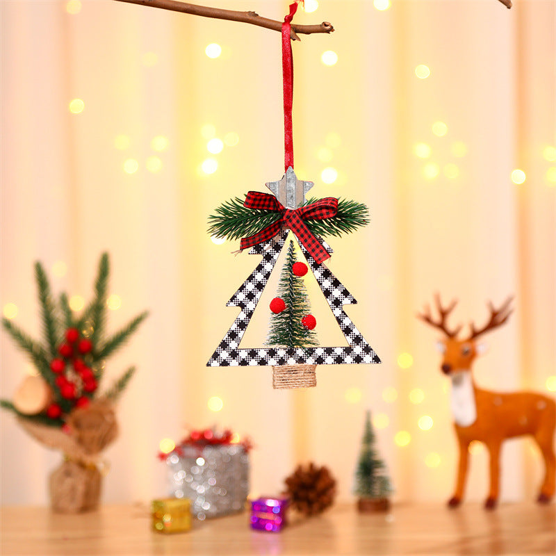 Rustic Christmas Tree Scene Wooden Ornament from Mish Mash Market