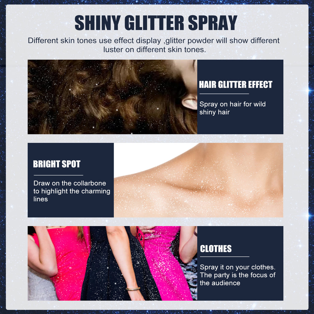 Glitter Spray, Halloween Brightening Makeup Night Club Party Clothing Highlights Skin Brightening Powder from Mish Mash Market