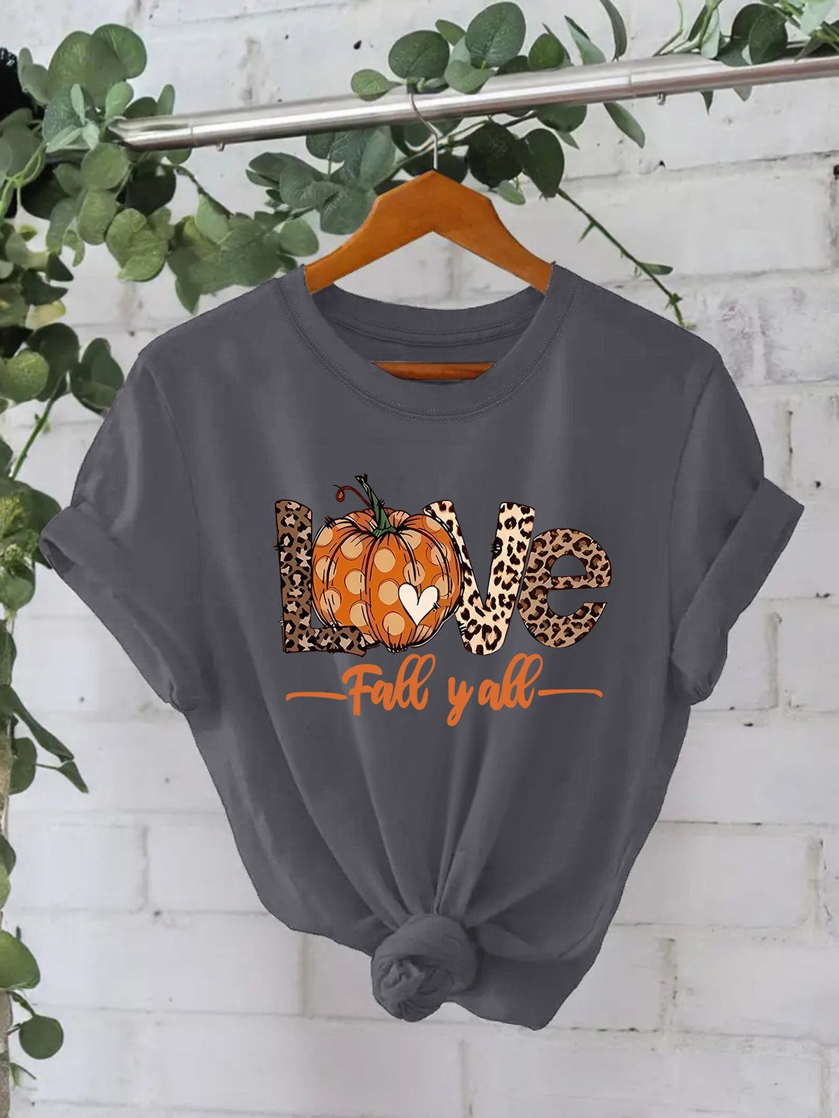 LOVE Pumpkin Fall Y'all Short Sleeve T-Shirt from Mish Mash Market