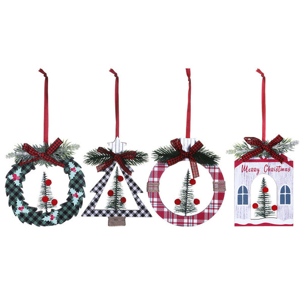 Rustic Christmas Tree Scene Wooden Ornament from Mish Mash Market