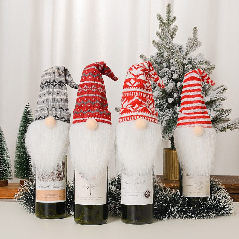 Holiday Gnome Wine Bottle Cover from Mish Mash Market
