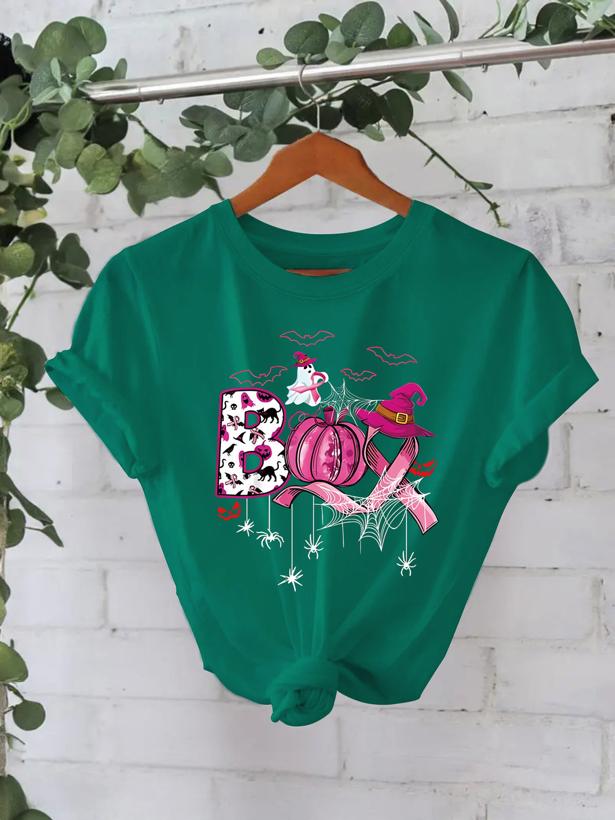 Halloween Pattern Graphic Printed Short Sleeve T-Shirt from Mish Mash Market
