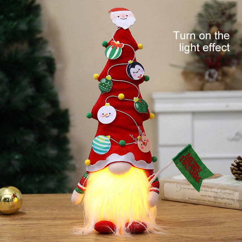 Plush Standing Christmas Tree Gnome