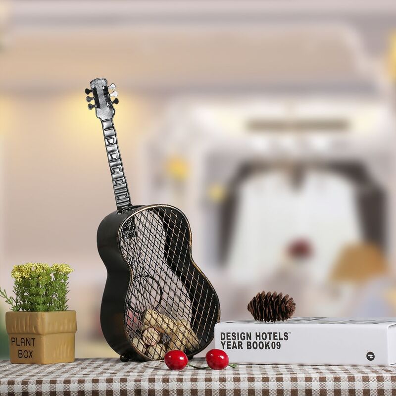 Handmade Iron Guitar Wine Stopper - Decorative Metal Gift from Mish Mash Market