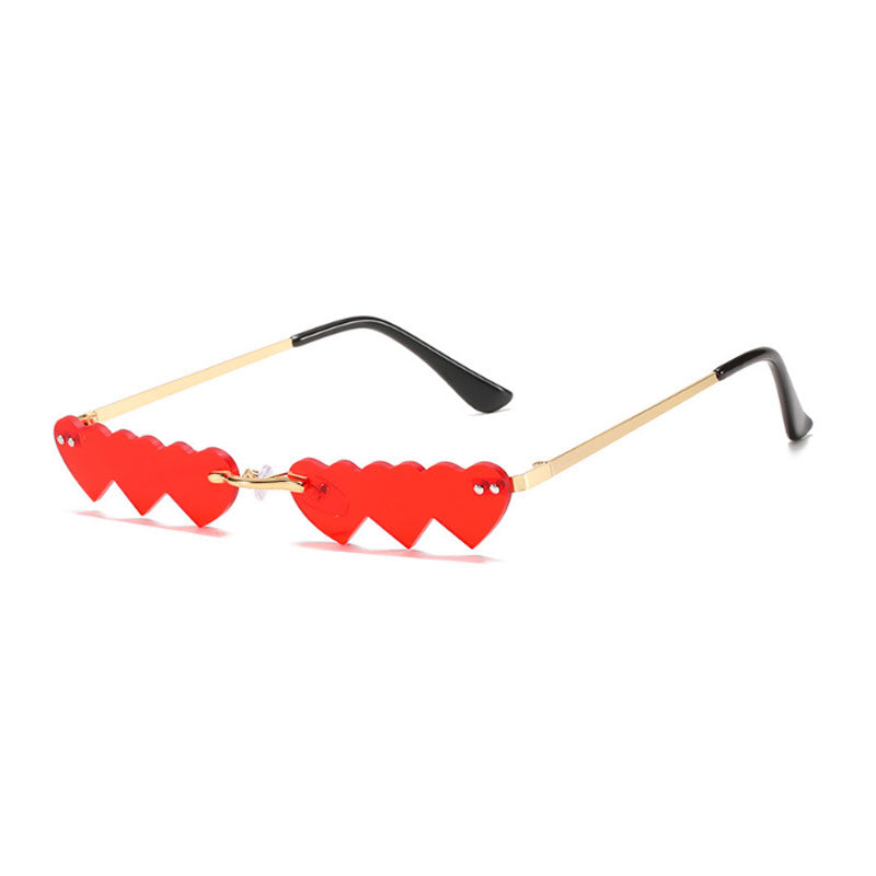Retro Heart-Shaped Sunglasses - Trendy Festival & Party Eyewear from Mish Mash Market