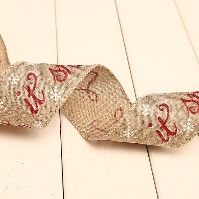Linen Christmas Ribbon Roll from Mish Mash Market