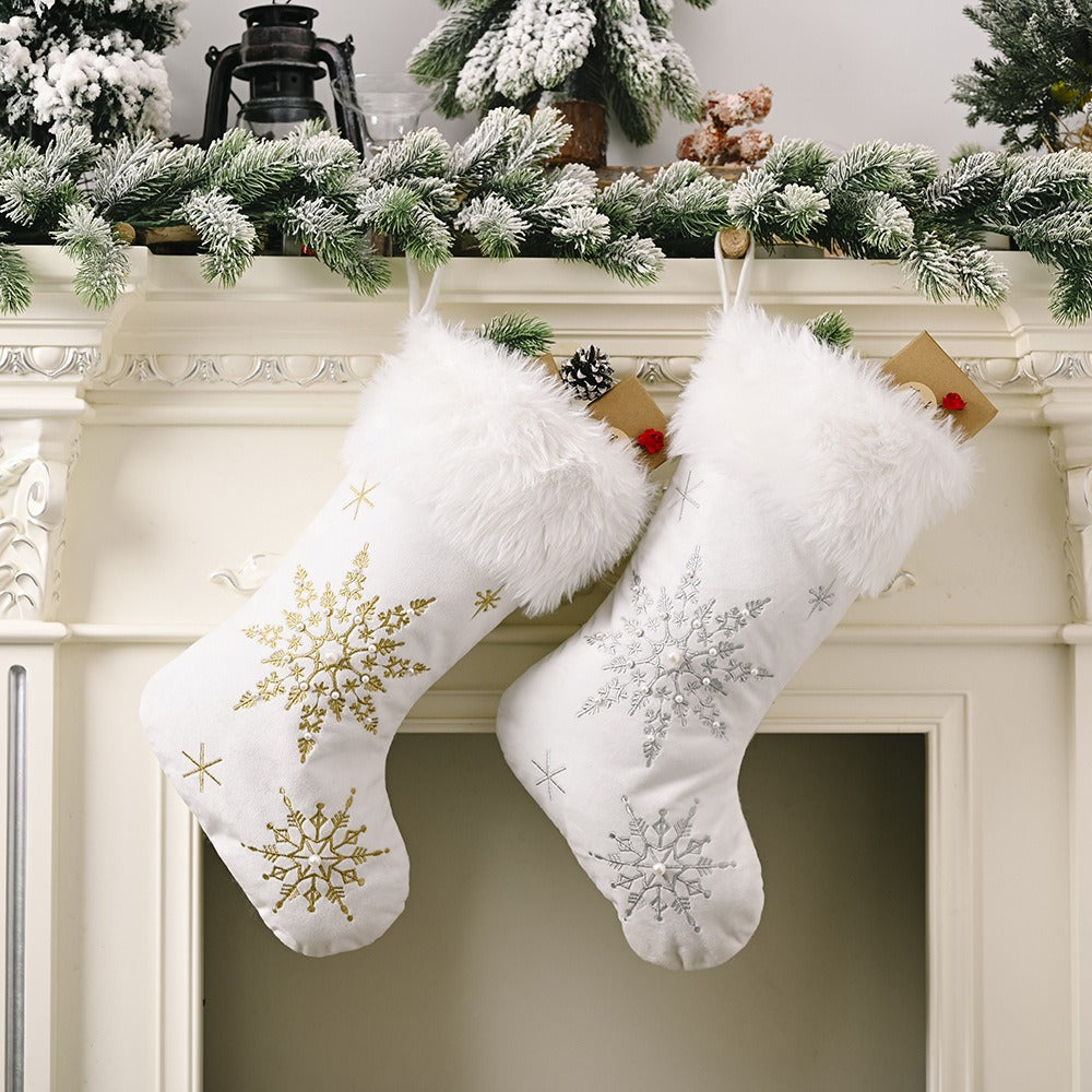 Pearl Snow Christmas Stockings