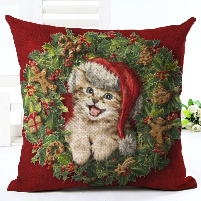 Christmas Linen Throw Pillow Cover from Mish Mash Market