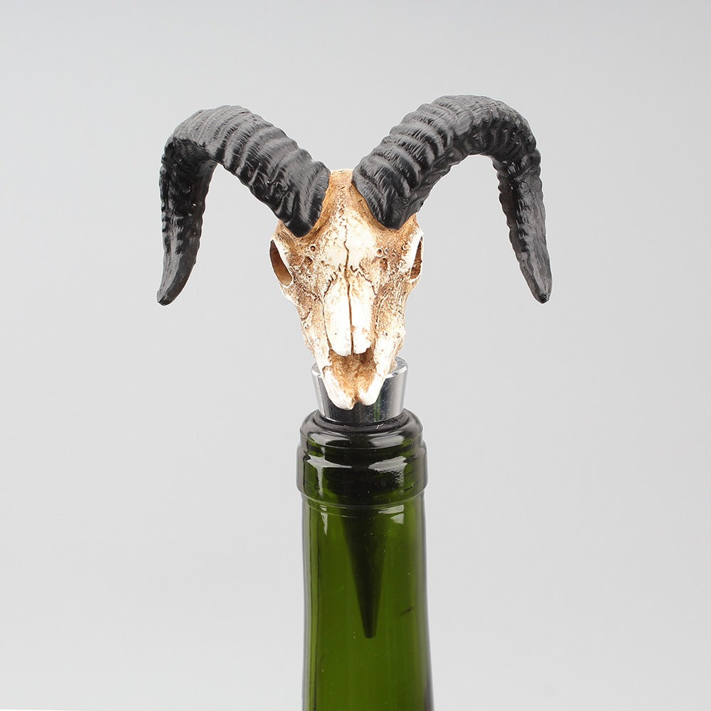 Antelope horn skull wine cork red wine bottle ornament from Mish Mash Market