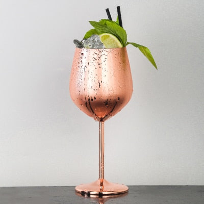 Premium 17oz Stainless Steel Wine Goblet - Shatterproof Matte Finish from Mish Mash Market