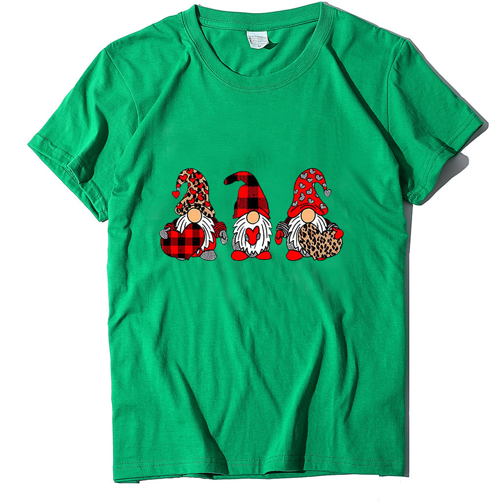 Gnome Graphic T-Shirt for Women – Love Printed Loose Fit Top