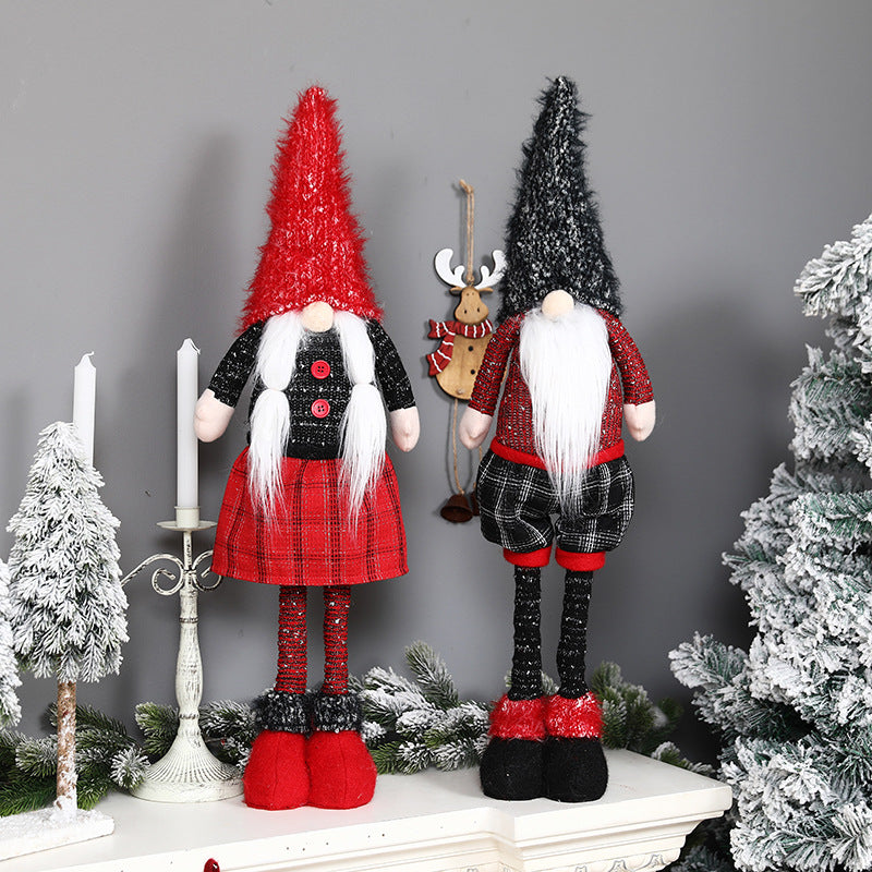Retractable Christmas Plush Standing Gnome
