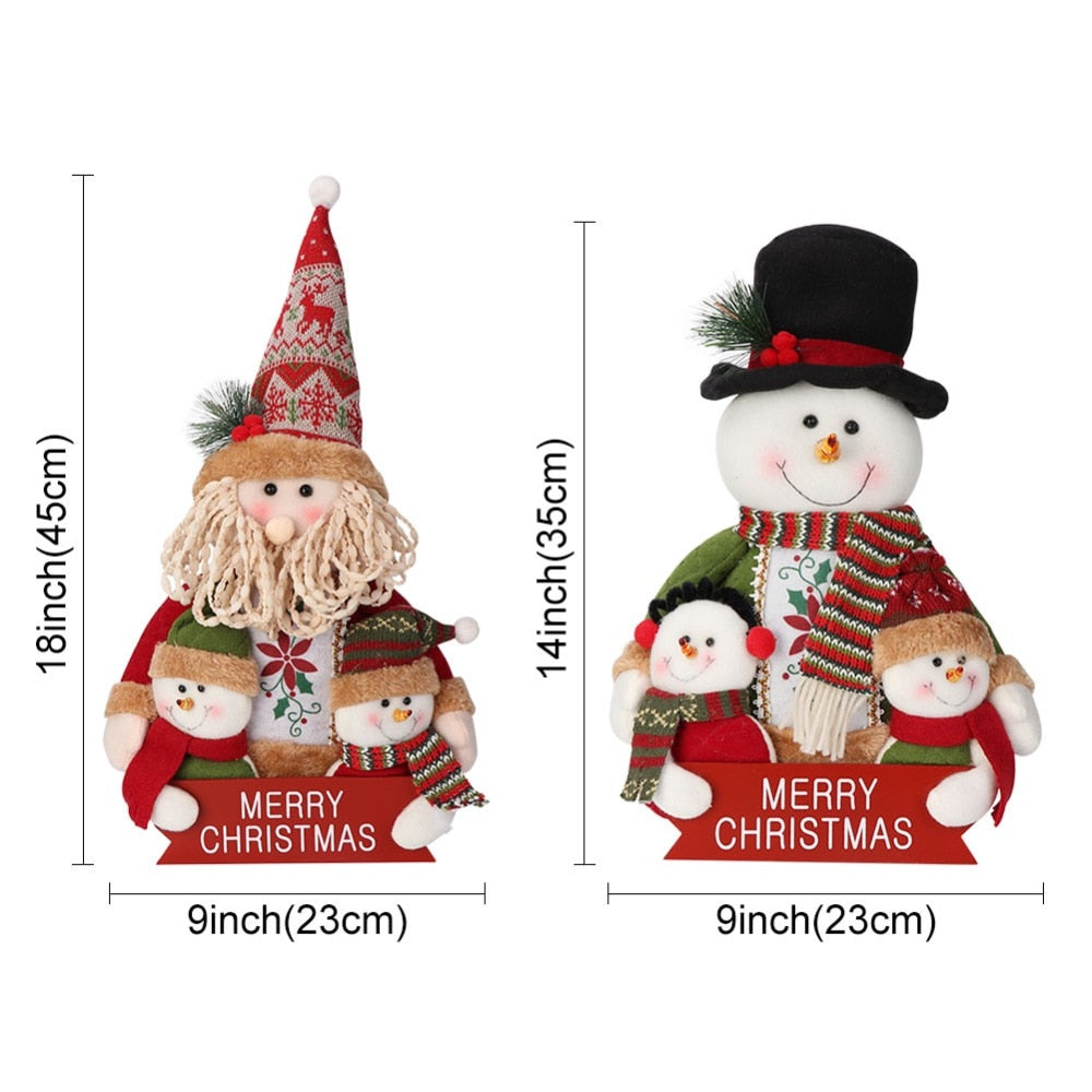 OurWarm Christmas Plush Santa and Snowman Family Tabletop Decor from Mish Mash Market