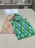Handmade Crochet Dishcloth Set - Multi Colored (Set of 4) from Mish Mash Market