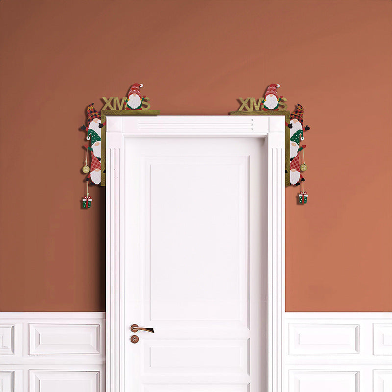 Wooden Christmas Door Frame Decoration