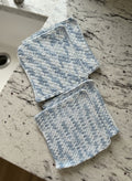 Handmade Crochet Dishcloth Set - Light Blue & White (Set of 4) from Mish Mash Market