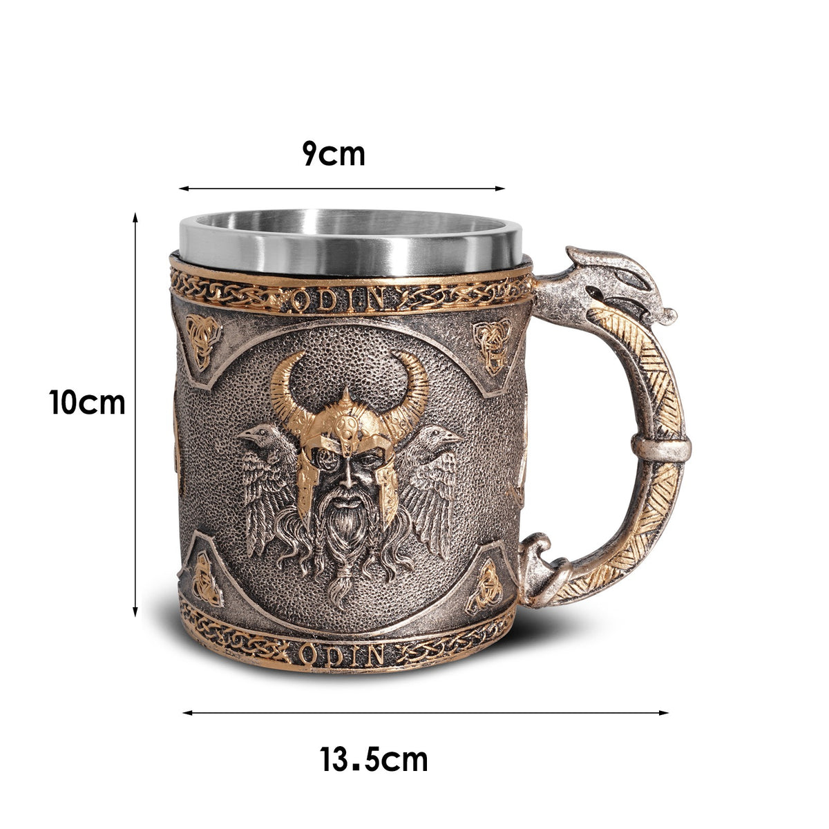 Viking Valknut Resin Stainless Steel Cup from Mish Mash Market