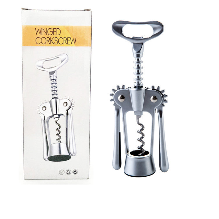 Heavy Duty Winged Wine Bottle Opener with Built-in Cap Remover from Mish Mash Market