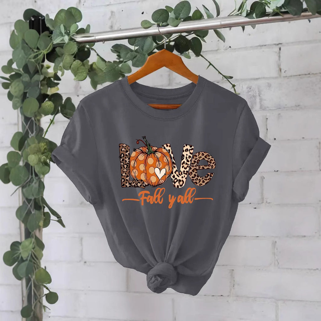 LOVE Pumpkin Fall Y'all Short Sleeve T-Shirt from Mish Mash Market