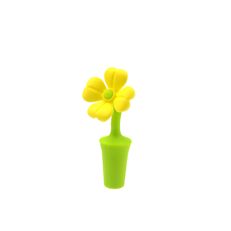 Floral Silicone Wine Stoppers — Reusable & Leak-Proof Bottle Seals from Mish Mash Market