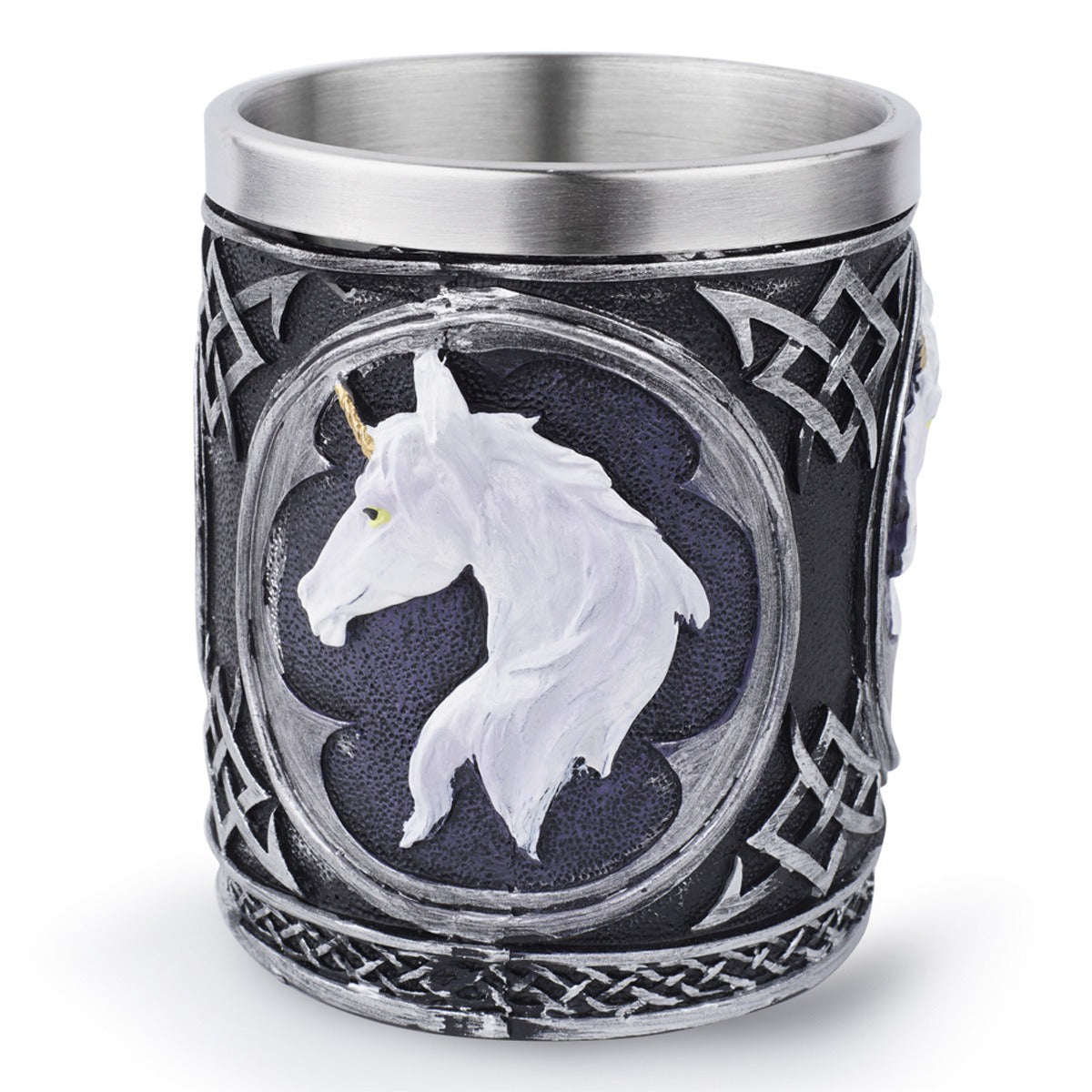 Viking Style Unicorn Resin & Stainless Steel Mug