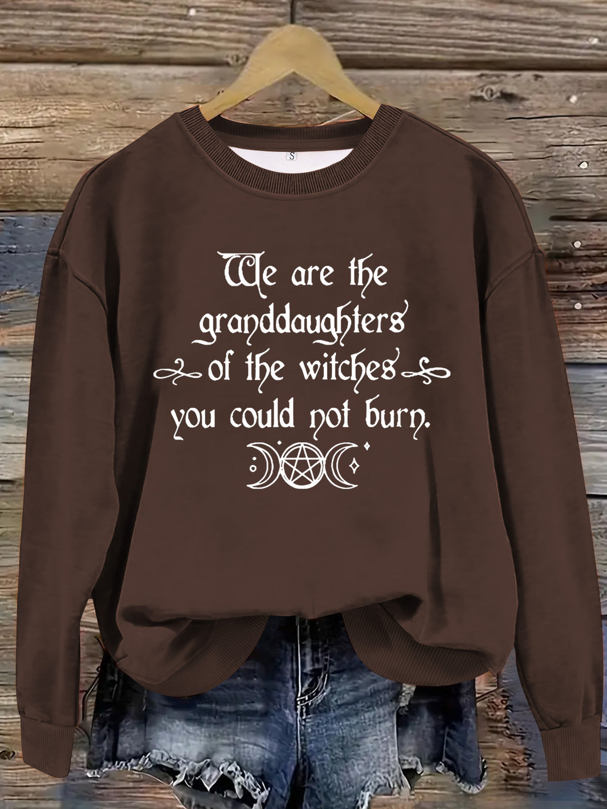 Women's Halloween Graphic Sweatshirt - "We Are the Granddaughters of the Witches You Could Not Burn"