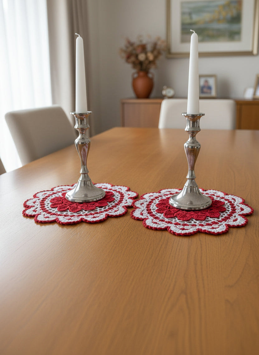 Christmas Poinsettia Doilies (Set of 2) from Mish Mash Market