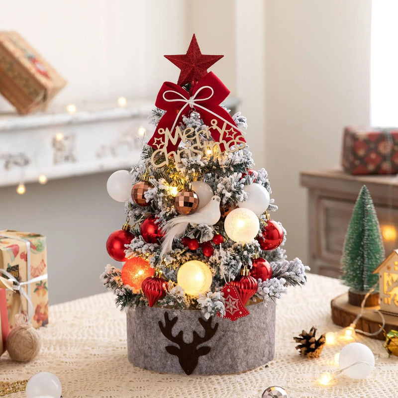 DIY Desktop Mini Christmas Tree with LED Lights from Mish Mash Market