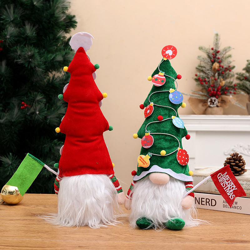 Plush Standing Christmas Tree Gnome