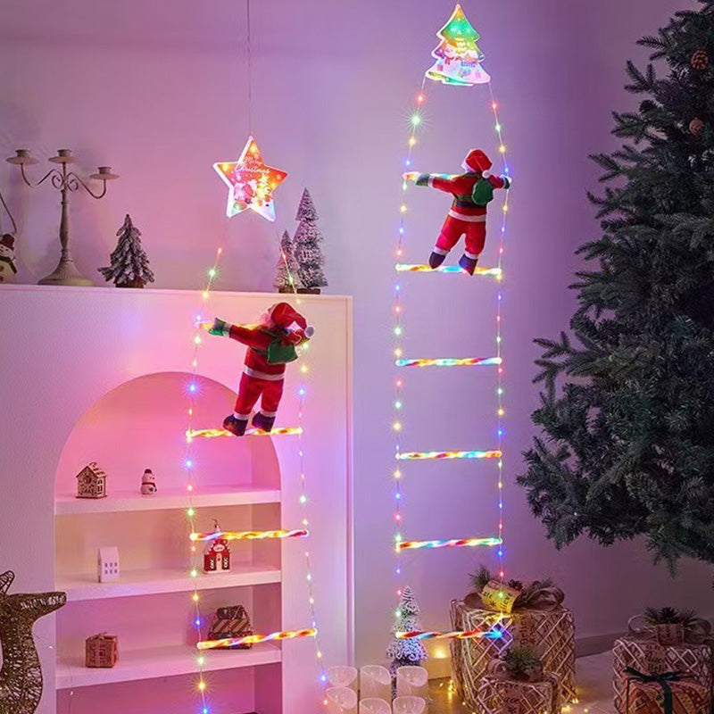 LED Climbing Santa on Ladder Decoration from Mish Mash Market