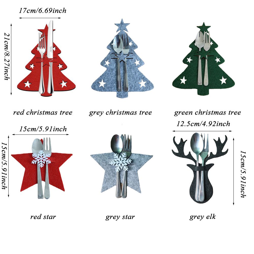 4-Piece Christmas Cutlery Holder Set from Mish Mash Market