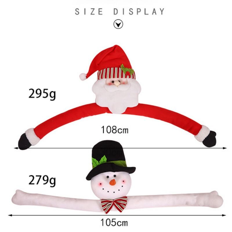 Santa Snowman Christmas Tree Topper Huggers