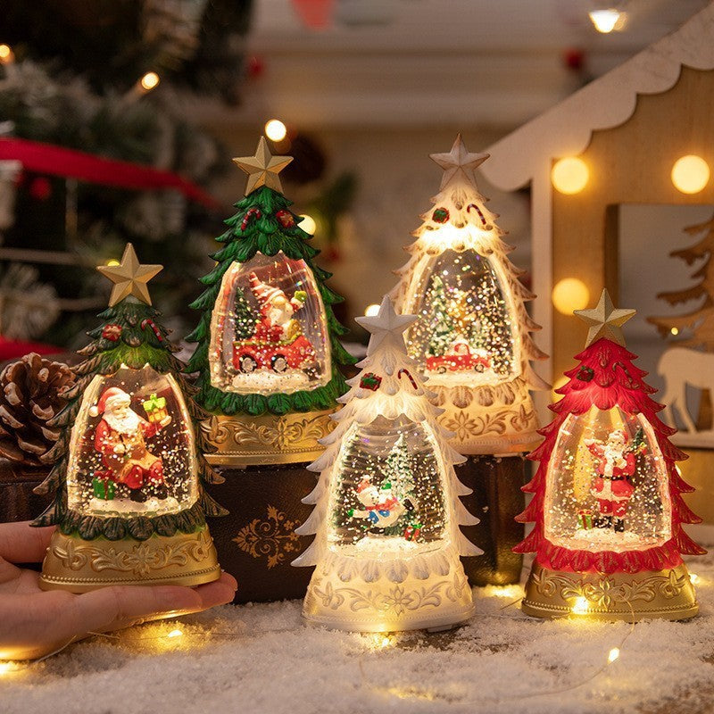 LED Christmas Tree Sparkling Glitter Snow Globe from Mish Mash Market