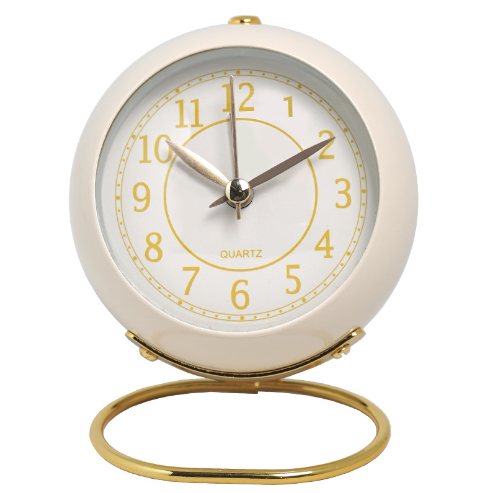 European-Inspired Non-Ticking Metal Alarm Clock from Mish Mash Market